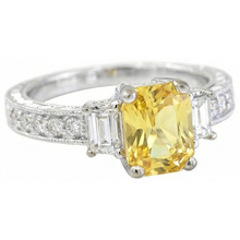 natural round sapphire 4.75ct ring top view