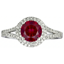 natural round ruby 4.80ct ring side angle