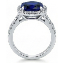 4 Carat Cushion Sapphire Engagement Ring
