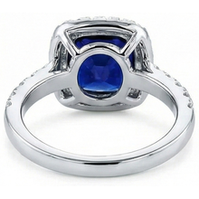 4 Carat Cushion Sapphire Engagement Ring