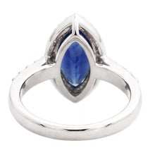 4 Carat Marquise Sapphire IGI CERTIFIED Ring
