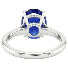 4 Carat Oval Cut Sapphire Engagement Ring
