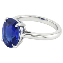 4 Carat Oval Cut Sapphire Engagement Ring