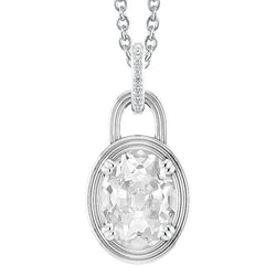 4 Carat Natural Earth Mined Diamond Lock Style Pendant