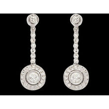 4 Carat Real Diamonds Dangle Earring Hanging White Gold Earring
