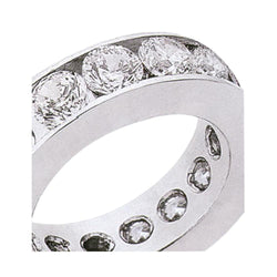 4 Carat Round Brilliant Natural Earth Mined Diamonds Eternity Engagement Band New