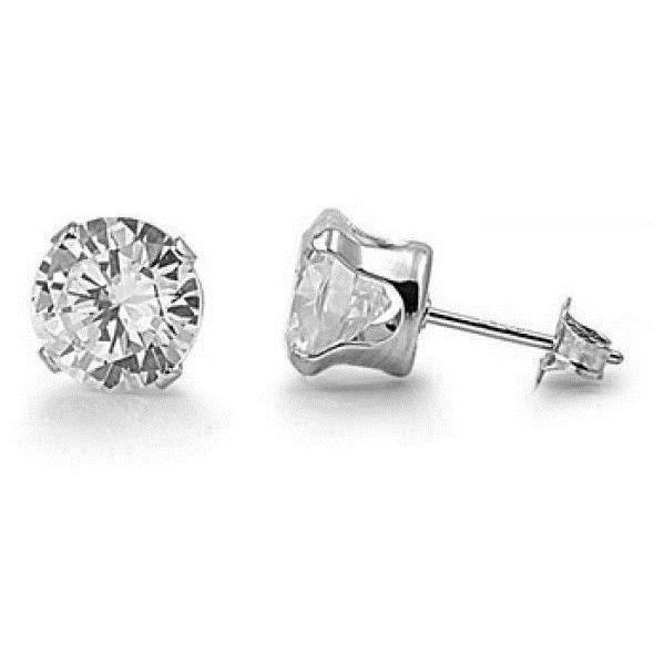4 Carat Round Real Diamond Earrings Women