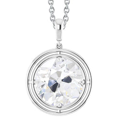 4 Carat Solitaire Round Real Diamond Pendant