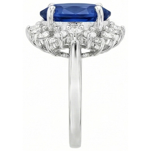 4 Carat Sri Lanka Sapphire Round Natural Earth Mined DIAMOND ( NOT LAB GROWN )s Engagement Ring Gold 14K