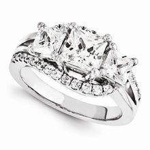 4 Carats Genuine Diamond Engagement Fancy Three Stone Ring New