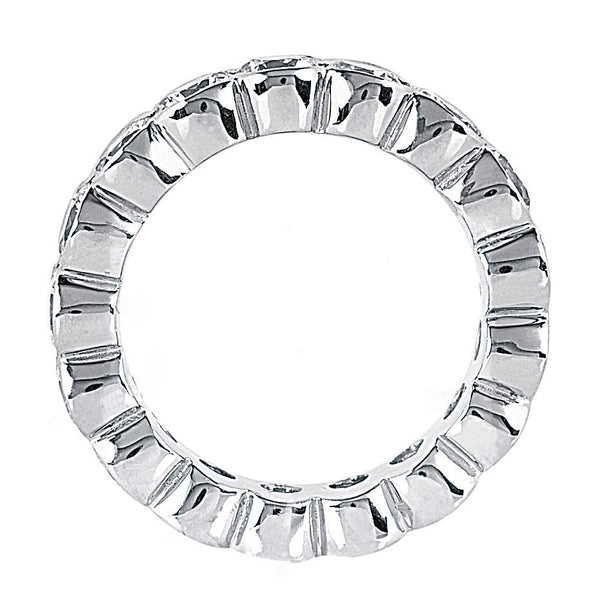 4 Carats Genuine Diamonds White Gold Eternity Engagement Band New