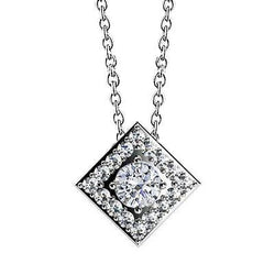 4 Carats Gorgeous Round Cut Natural Earth Mined Diamonds Pendant Slide Necklace White Gold