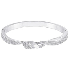 4 Carats Gorgeous Round Real Diamonds Ladies Bangle White Gold