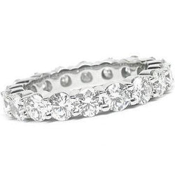 4 Carats Natural Earth Mined Diamond Engagement Band 14K White Gold Jewellery