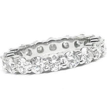 4 Carats Natural Diamond Engagement Band 14K White Gold Jewelry