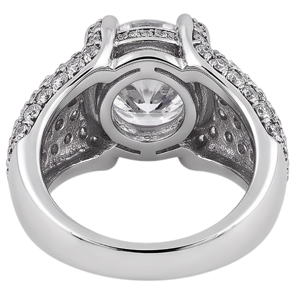 4 Carats Natural Earth Mined Diamond White Gold 14K Engagement Ring