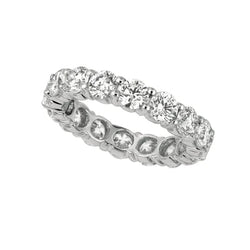 4 Carats Real Natural Earth Mined Diamond Eternity Band 14K White Gold Jewellery New