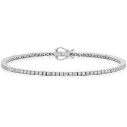 4 Carats Round Cut Real Diamond Tennis Bracelet Solid White Gold Jewelry