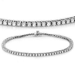 4 Carats Round Natural Diamond Tennis Bracelet Jewelry