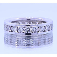 4 Carats Round Real Diamond Eternity Band White Gold 14K