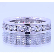 4 Carats Round Real Diamond Eternity Band White Gold 14K