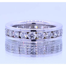 4 Carats Round Real Diamond Eternity Band White Gold 14K