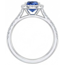 4 Carats Sri Lankan Sapphire Natural Earth Mined DIAMOND ( NOT LAB GROWN )s Ring Prong Set White Gold 14K