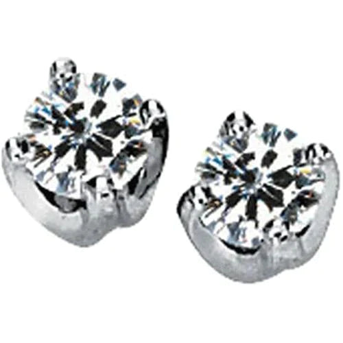 4 Ct Casual Real Diamond Gold Earrings