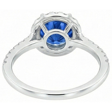 4 Ct Ceylon Sapphire And Natural Earth Mined DIAMOND ( NOT LAB GROWN )s Ring White Gold 14K