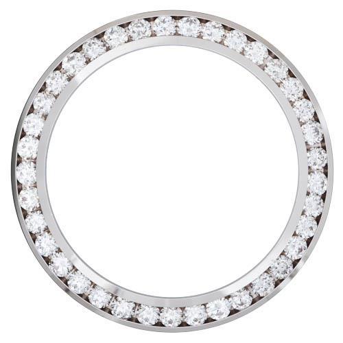 4 Ct Channel Set Custom Genuine Diamond Bezel To Fit Date Watch 36 Mm