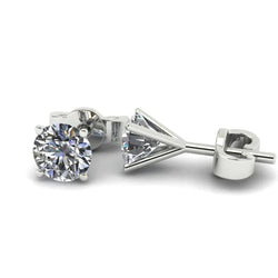 4 Prong Martini Real Diamond Earrings