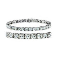 4 Prong Round Cut Real Diamond Tennis Bracelet Solid Gold Jewelry 8 Ct