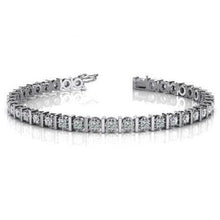 4 Prong Set Round Natural Diamond Tennis Bracelet Gold White 8 Carats