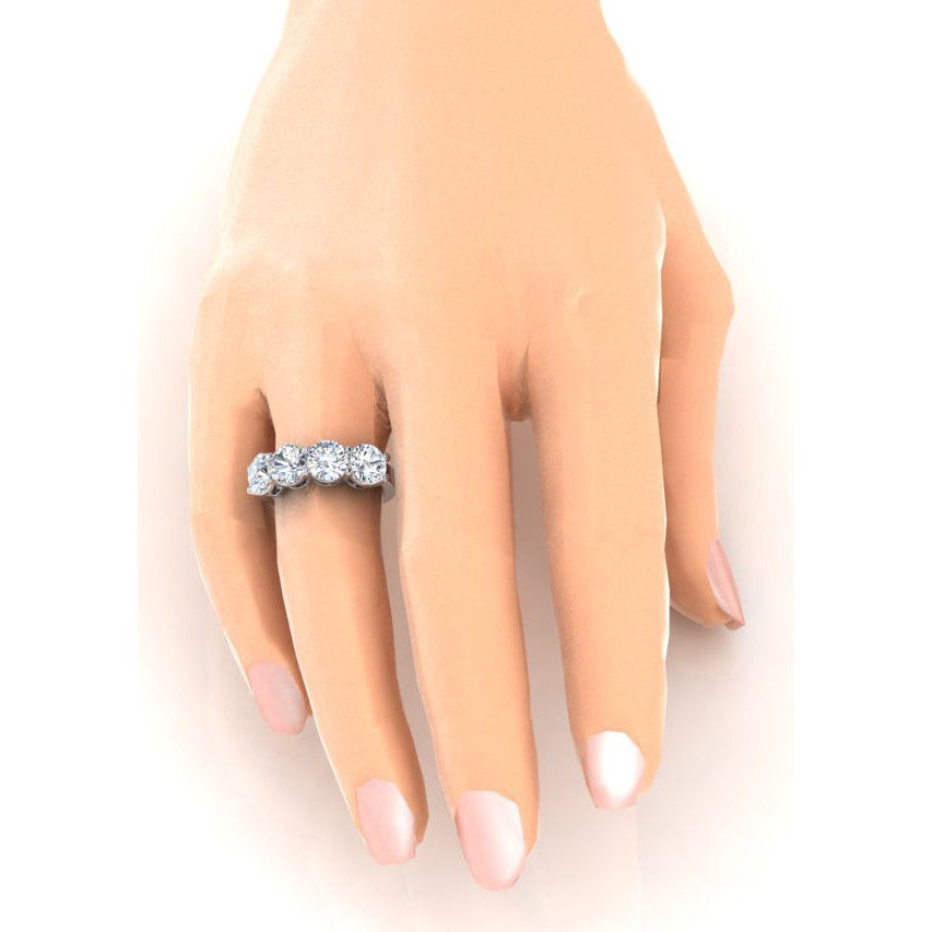 4 Stone Round Diamond Ring