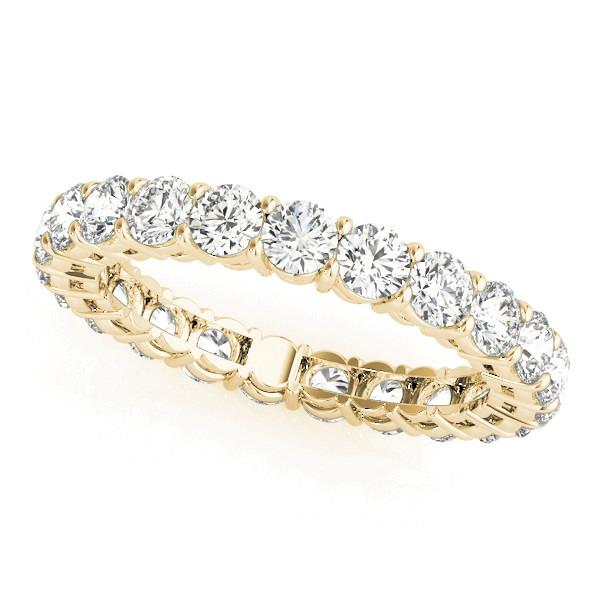 Diamond Round Brilliant Eternity Band in 14 Karat Yellow Gold – main view