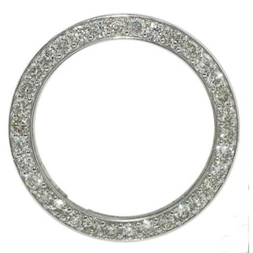 41 Mm Custom Real Diamond Bezel To Fit Rolex Date Just Or Date Watch 5 Carats