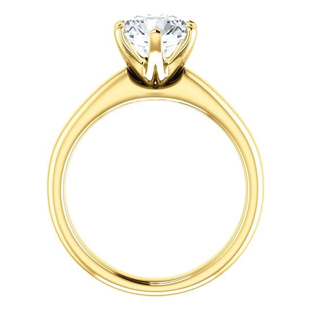 1.50 Ct. Round Brilliant Yellow Gold Solitaire Ring Natural Earth Mined Diamond