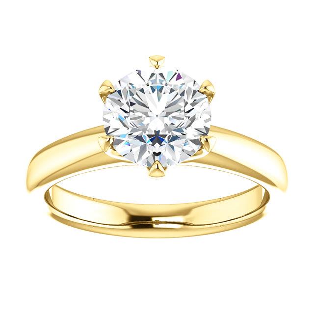 1.50 Ct. Round Brilliant Yellow Gold Solitaire Ring Natural Earth Mined Diamond