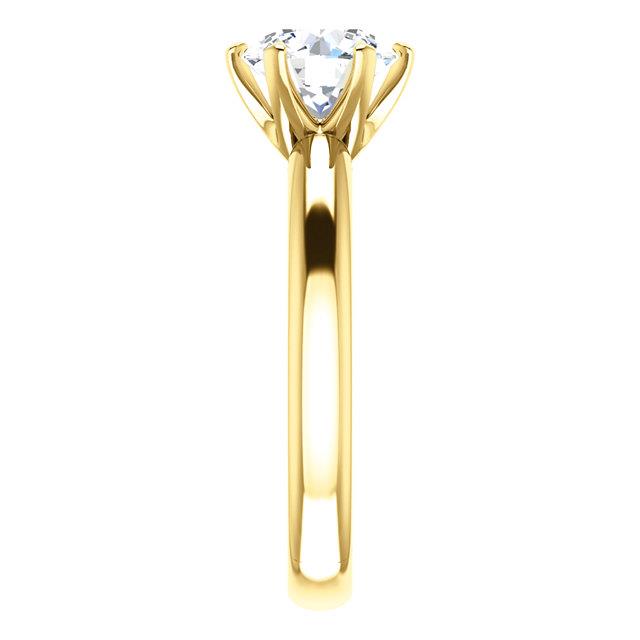 1.50 Ct. Round Brilliant Yellow Gold Solitaire Ring Natural Earth Mined Diamond