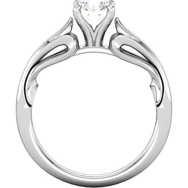 1.50 Carat Round Brilliant Natural Earth Mined Diamond Solitaire Ring Prong Setting