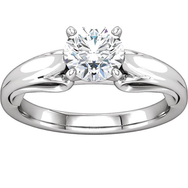1.50 Carat Round Brilliant Natural Earth Mined Diamond Solitaire Ring Prong Setting