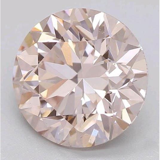 Round Brilliant Pink Sapphire ring in Gold – main view