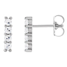 Fine Diamond Antique Cushion Drop Earrings in 14K White Gold – main view