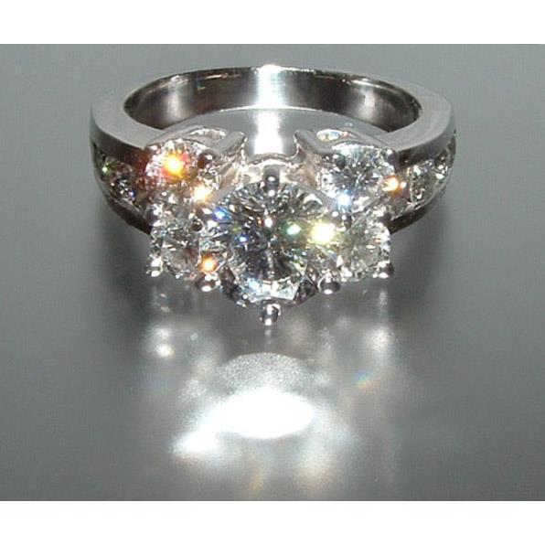 4.01 Ct. White Natural Diamond Ring Engagement 