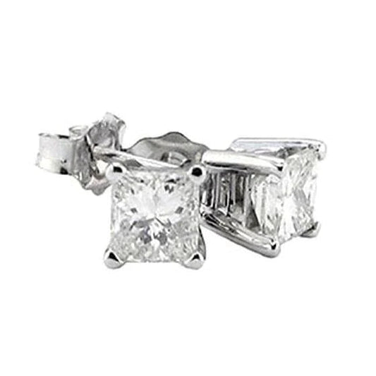 4.02 Ct. Real Diamonds Stud Earrings Gold G VS1 Diamond