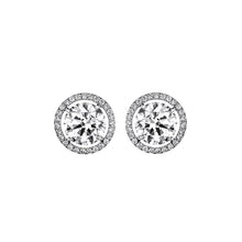 4.04 Carats Gorgeous Round Cut Real Diamond Stud Halo Earrings Gold White 14K