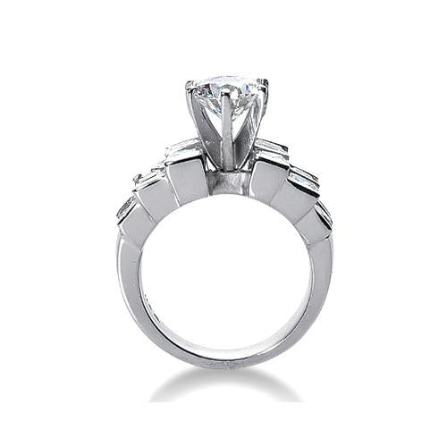 4.25 Carat Real Diamond Engagement Fancy Ring Real Big Diamonds