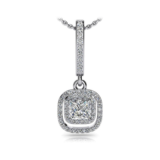 4.25 Ct Gorgeous Real Diamond Day To Night Drop Pendant Necklace White Gold