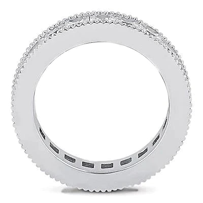 4.40 Carats Princess Real Diamond Eternity Wedding Band