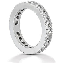 4.40 Carats Princess Real Diamond Eternity Wedding Band